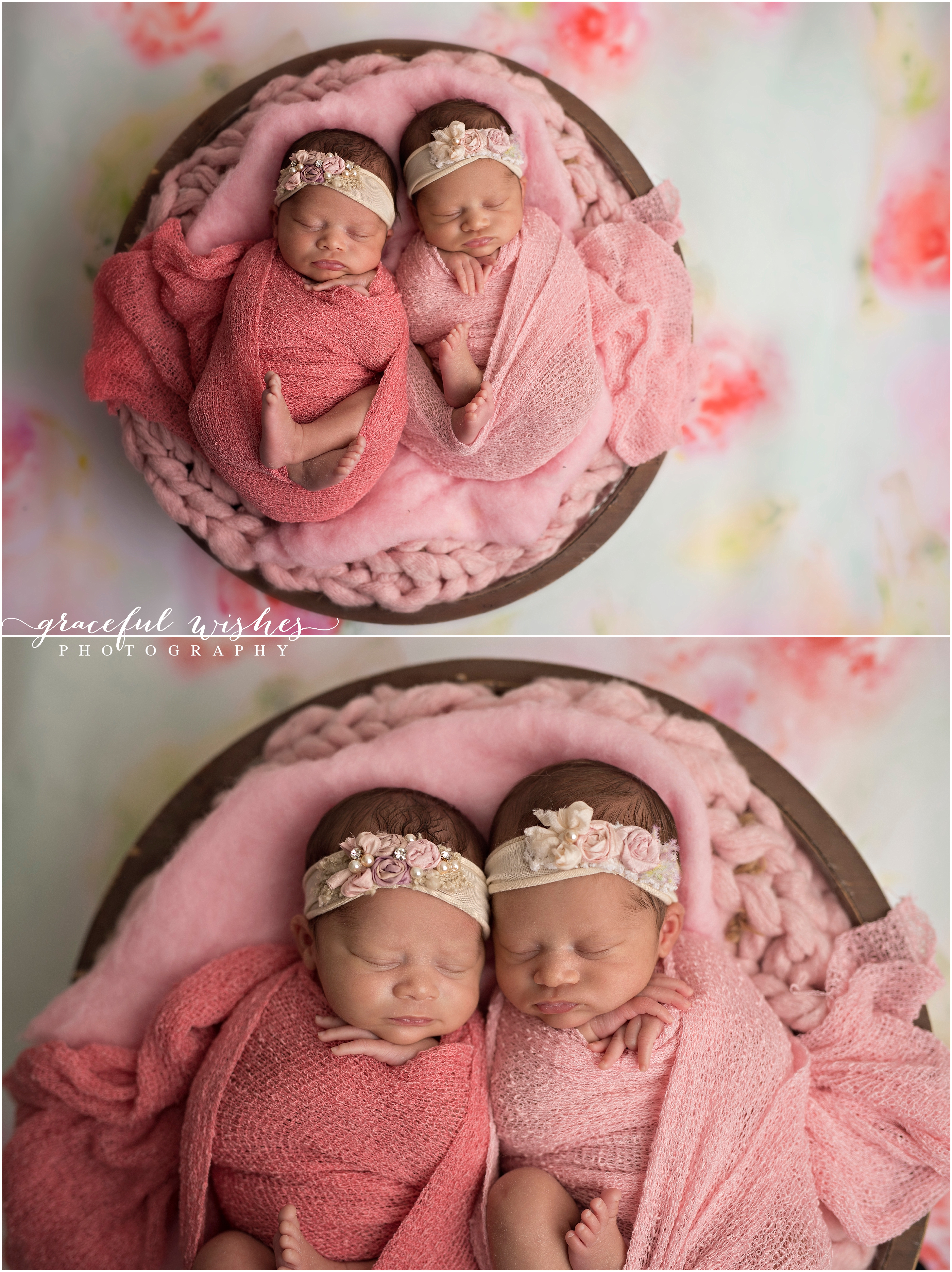 Zylah & Zariyah Twins | Newborn Photography | Houston Newborn Photographer